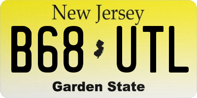 NJ license plate B68UTL