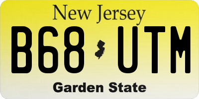 NJ license plate B68UTM