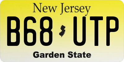 NJ license plate B68UTP
