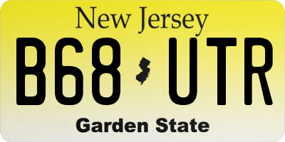 NJ license plate B68UTR