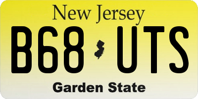 NJ license plate B68UTS