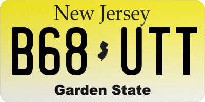 NJ license plate B68UTT