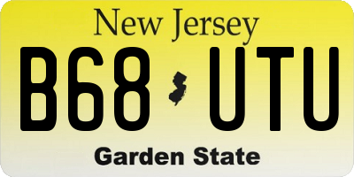 NJ license plate B68UTU