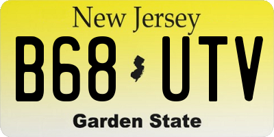 NJ license plate B68UTV