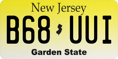 NJ license plate B68UUI