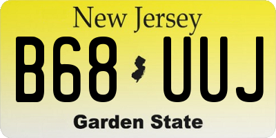 NJ license plate B68UUJ