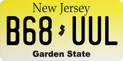 NJ license plate B68UUL