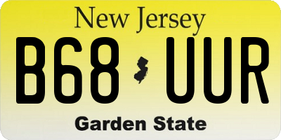 NJ license plate B68UUR