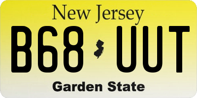NJ license plate B68UUT