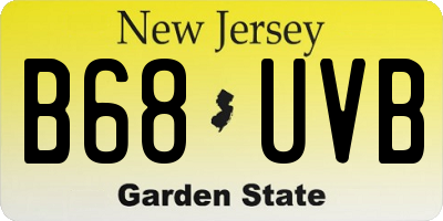 NJ license plate B68UVB
