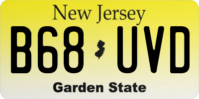 NJ license plate B68UVD