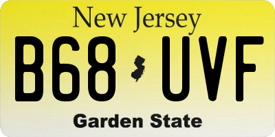 NJ license plate B68UVF