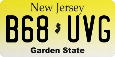 NJ license plate B68UVG