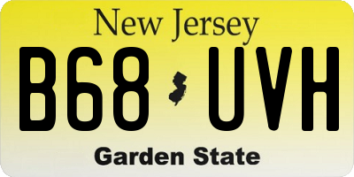 NJ license plate B68UVH