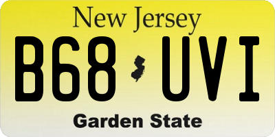 NJ license plate B68UVI