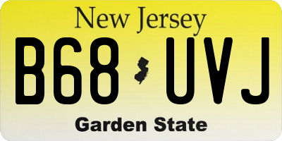 NJ license plate B68UVJ