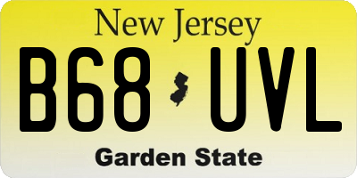 NJ license plate B68UVL