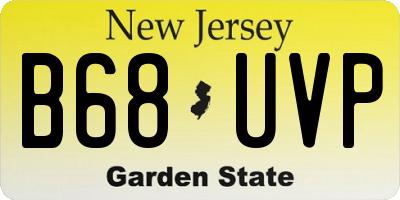 NJ license plate B68UVP