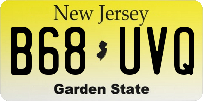 NJ license plate B68UVQ