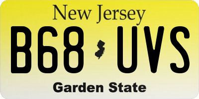 NJ license plate B68UVS