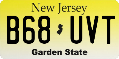 NJ license plate B68UVT