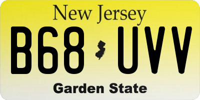 NJ license plate B68UVV