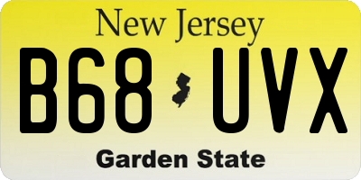 NJ license plate B68UVX