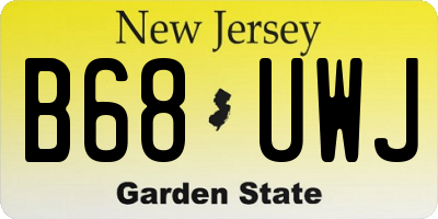 NJ license plate B68UWJ