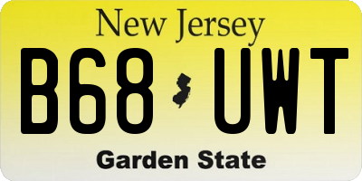 NJ license plate B68UWT