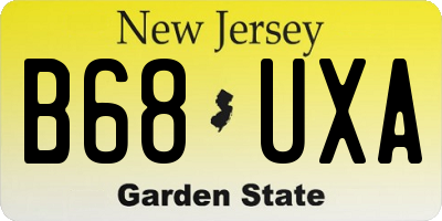 NJ license plate B68UXA