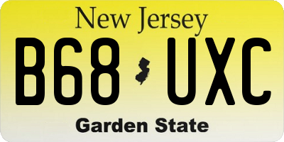 NJ license plate B68UXC