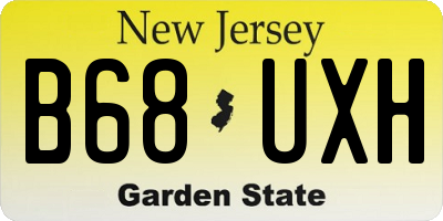 NJ license plate B68UXH