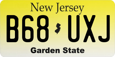 NJ license plate B68UXJ