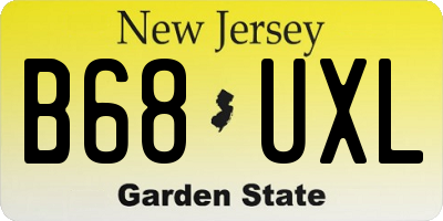 NJ license plate B68UXL