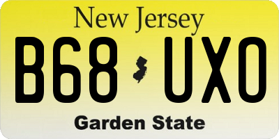 NJ license plate B68UXO