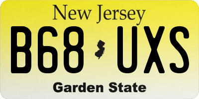 NJ license plate B68UXS