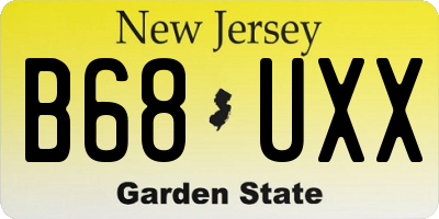 NJ license plate B68UXX