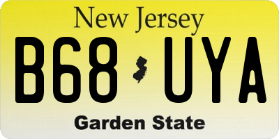 NJ license plate B68UYA