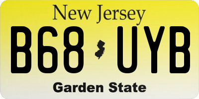 NJ license plate B68UYB