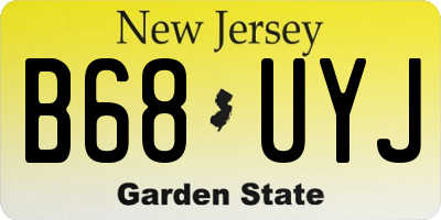 NJ license plate B68UYJ