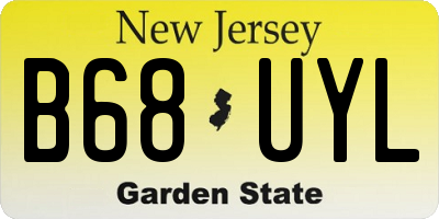 NJ license plate B68UYL
