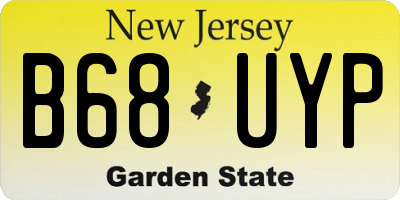 NJ license plate B68UYP
