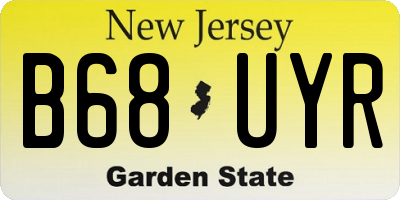 NJ license plate B68UYR