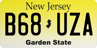 NJ license plate B68UZA
