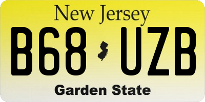 NJ license plate B68UZB