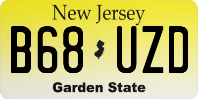 NJ license plate B68UZD