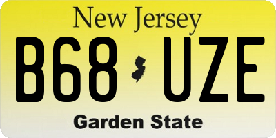 NJ license plate B68UZE