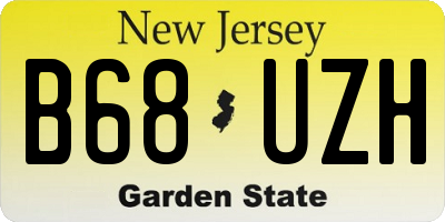 NJ license plate B68UZH