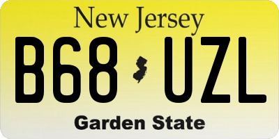 NJ license plate B68UZL