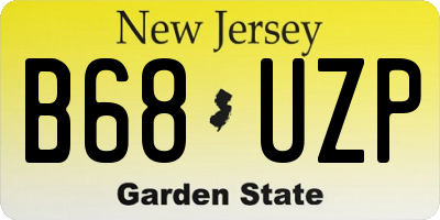 NJ license plate B68UZP